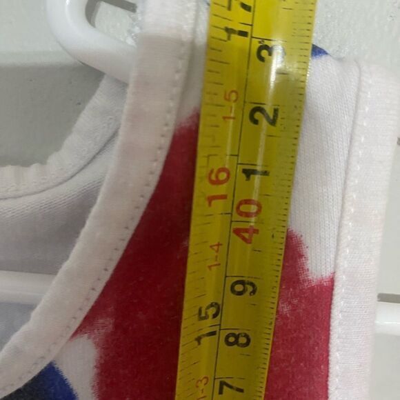 Toddler size small size 6 sleeveless, red, white and blue tank top - Picture 2 of 5